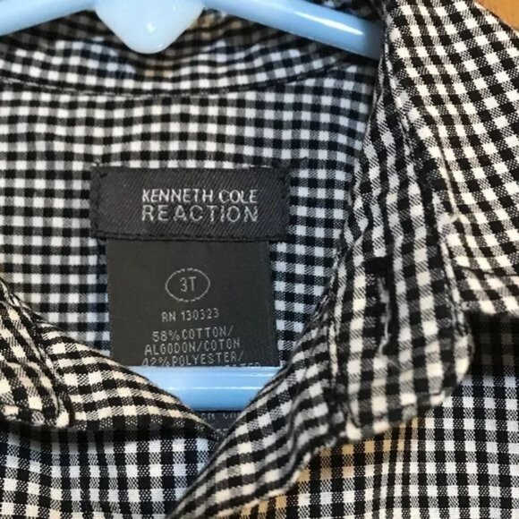 Kenneth Cole Reaction Toddler Boys Checked Shirt Size 3T - Picture 3 of 6